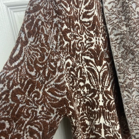 Rose Brown Brown and White Patterned Cardigan - Picture 2 of 5